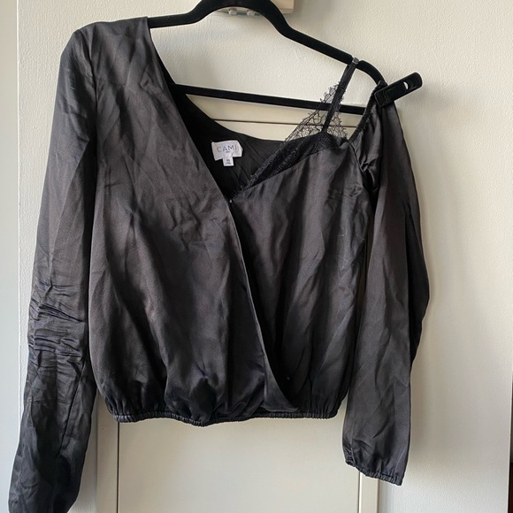 Cami NYC off shoulder silk top - Picture 1 of 5